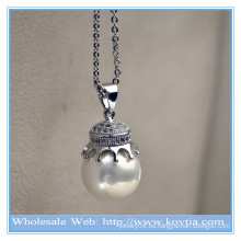 Collar de diseño simple collar de perlas de agua dulce agraciado